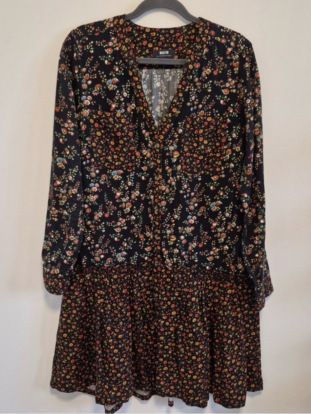Floral V-Neck shift dress Maeve by Anthropologie - Picture 4 of 9